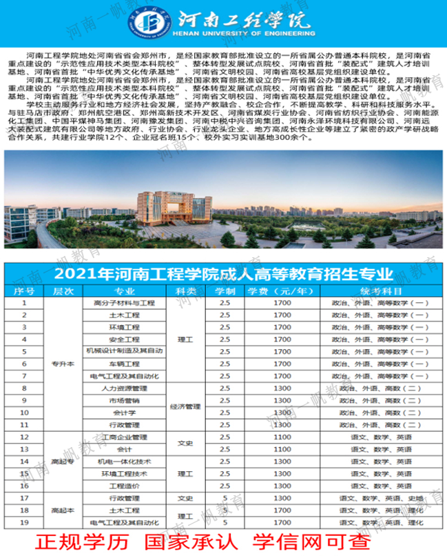 河南工程學(xué)院成考招生簡(jiǎn)章 河南工程學(xué)院成考招生簡(jiǎn)章
